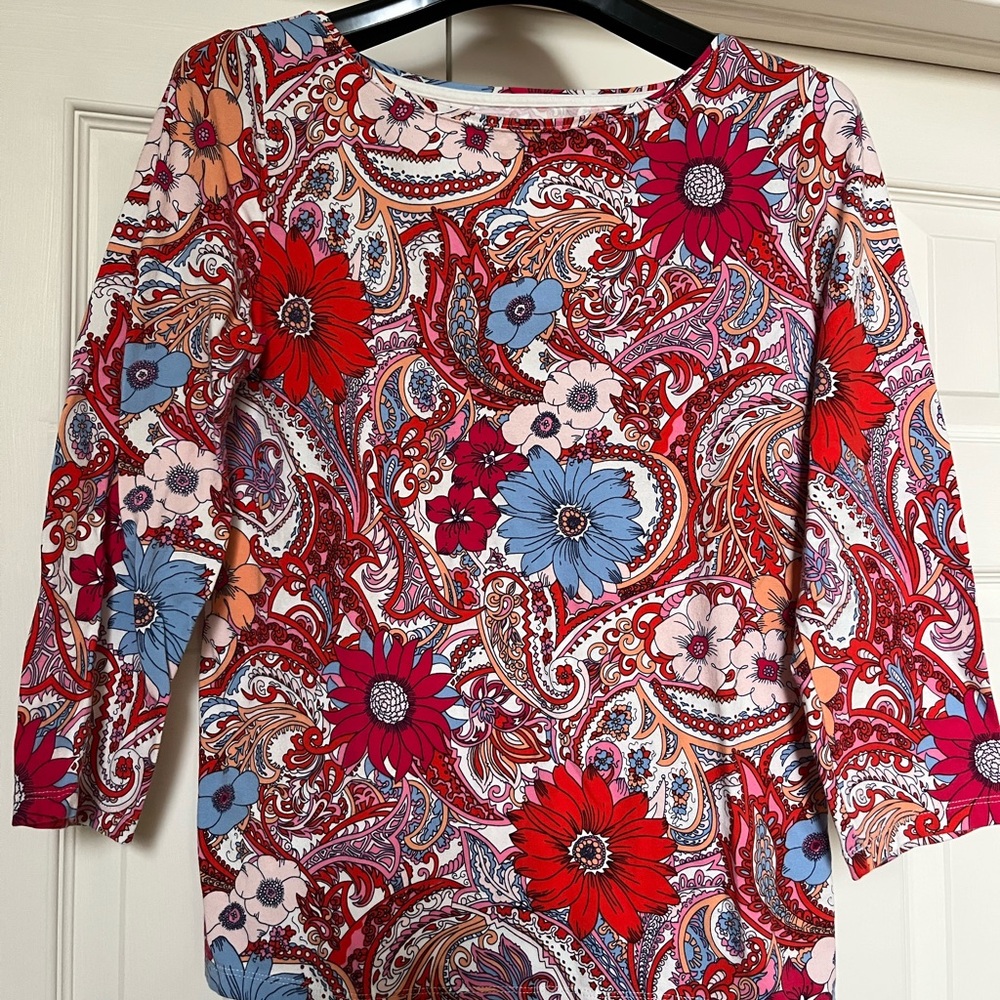 Floral Paisley Women's Top-Medium